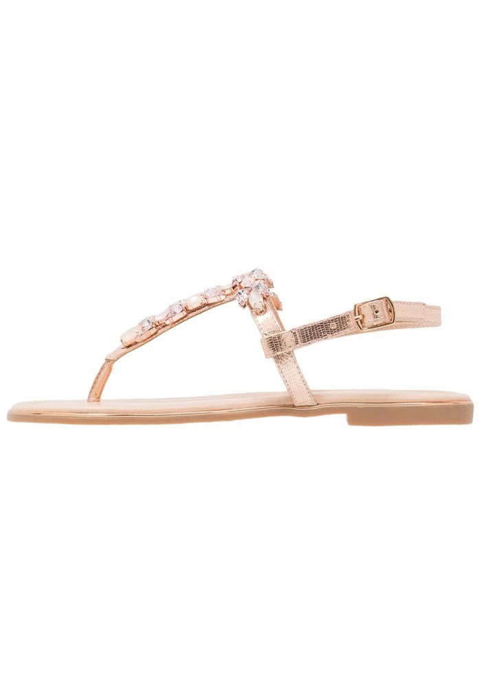 Sandale ANNA FIELD Anna Field T-bar Sandals Rose Doré Femme | RGT-9182860